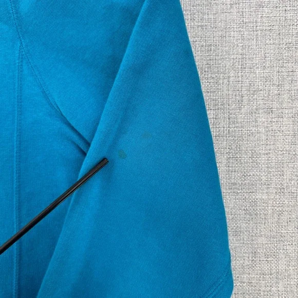 Nike Athletic Dept Full Zip Hoodie Men Large Teal Blue Swoosh Athleisure Fleece - Picture 4 of 11
